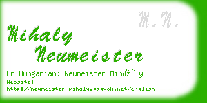 mihaly neumeister business card
